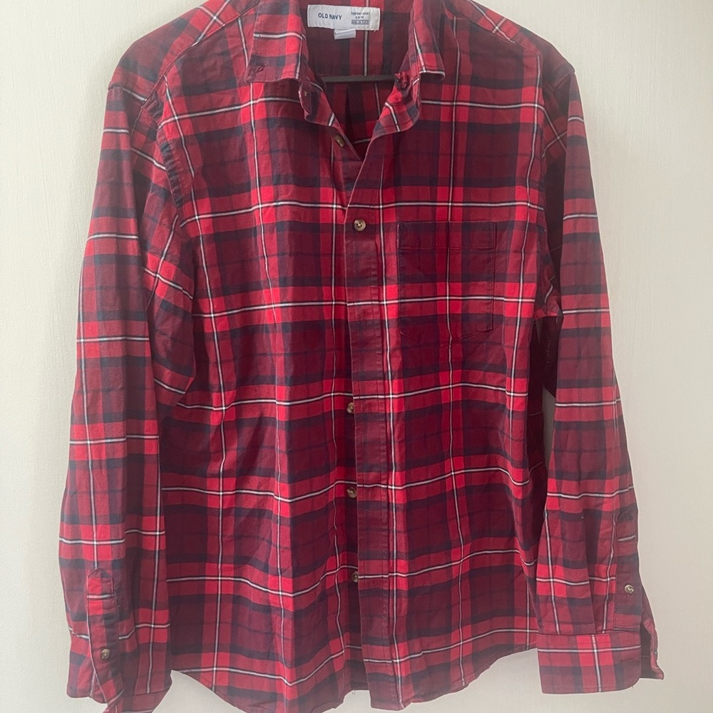 Mens plaid long sleeve